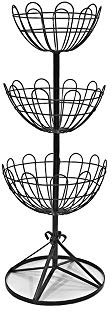 Three Tier Jardiniere - Patio Planter Basket Stand - Made of plastic coated solid steel - Handmade in the UK (14 Basket Stand)