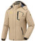 donhobo Jacken Herren Fleece-Futter Winterjacke Wasserdicht Atmungsaktiv Verdickt Warm Winddicht Softshelljacke Outdoor Funktionsjacke Khaki 2XL