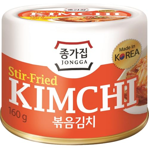 JONGGA - Gebratenes Kimchi - (1 X 160 GR) | Authentisch seit 1987, leicht rauchig, portionsgross – ideal als Beilage, Topping oder Zutat