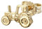 NKlaus Einzel Traktor Zugmaschine 585 Gelbgold 14Karat Ohrstecker 8 * 5mm männer Gold Ohrring 4839
