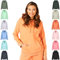 Light & Shade LSLSWT005 Super Soft Touch Loungewear Kapuzen-Sweatshirt-Oberteil für Damen, Orange, XS