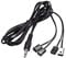 sourcing map IR Infrared Emitter Extension Cable 3.3ft Long 45 Degree Emission Angle 3.5mm Jack 4 Black Head