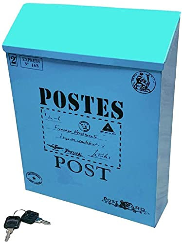YSDKJ briefkasten anthrazit briefkasten Antiker amerikanischer Retro-Postkartenkasten Briefkasten Wandbriefkasten Mehrzweckbriefkasten Regendichter Paketkasten Drop Box 1008