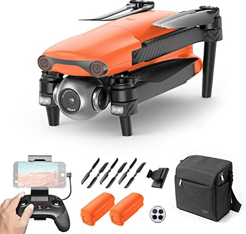 YueLi EVO Lite Foldable Drone,4-Axis Gimbal with 4K Camera,50 Million Pixels,40 Minutes Flight Time,with 1/1.28 Inch COMS Image Sensor,12km Video Transmission RC Quadcopter(Lite Combo, Danxia Orange)