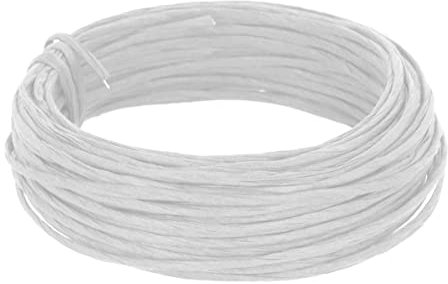 INNSPIRO Alambre recubierto de papel color blanco 3mm.x10m., maleable, para crear formas, manualidades y decoración