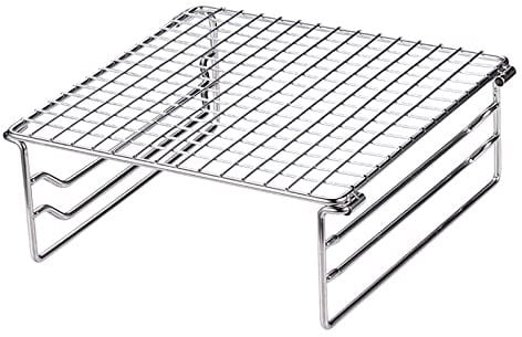Campingmoon Portable Camping Grill BBQ Stand Compact Mini Stainless Steel Campfire Charcoal Gas BBQ Grill Rack