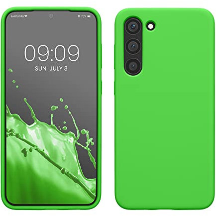 kwmobile Cover per Samsung Galaxy S23 Plus Custodia - Back Case per Smartphone in Silicone TPU - Protezione Gommata - verde lime
