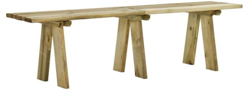 vidaXL Gartenbank Holzbank Esszimmerbank Sitzbank Terrassenbank Außenbank Küchenbank Gartenmöbel 160cm Massivholz Kiefer Imprägniert