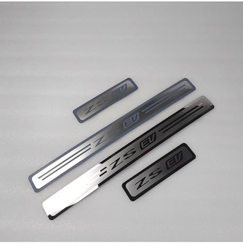 JUNZAI Car Kick Plates, for MG Zs EV 2016-2022, Stainless Steel, Anti Scratch, Car Door Sill Protector, Decoration Accessory