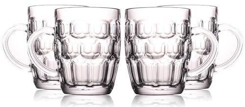 BothEarn Dimple Bierkrüge Krüge 4er Set