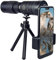 4K-Taschen-Monokular-Telefonteleskop, 4K 10-300 x 40 mm Super-Telezoom-Monokular-Teleskop, Monokular-Teleskop für Mobiltelefone mit Nachtsicht