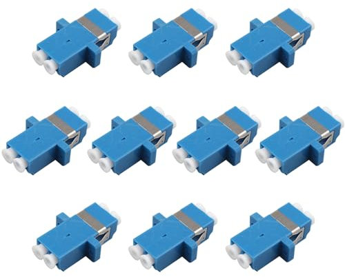 Jopto Adaptador de Cable de Fibra óptica LC/UPC a LC/UPC Duplex (Azul, 10 Unidades)