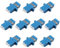 Jopto Adaptateurs pour Fibre Optique Câbles LC-LC UPC Duplex LC Femelle vers LC Femelle Coupleur (Bleu) Lot de 10