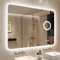 STARLEAD 100x70cm Espejo-Baño-con-Luz y Aumento 5X, Bluetooth, Espejos-de-Baño-con-LED y Antivaho, Regulable, 3 Colores Luz, Memoria, IP44, Vidrio Templado HD