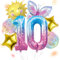 Sonne Schmetterlinge Luftballon 10 Jahre Mädchen, Schmetterling Geburtstagsdeko Mädchen 10 Jahre, Schmetterling Deko 10. Geburtstag Folienballon, Kindergeburtstag Deko für Schmetterling Themen Party