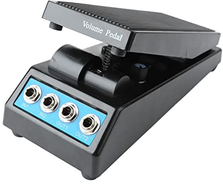 Guitar Volume Pedal,Portable ABS Dual Channel Effect Stereo Volume Pedal Single Effector for Electric Guitar