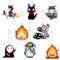 GTOTd Cute Calcifer Car Air Freshener 8Pack Lufterfrischer (Fresh Ice Scent) Schwarzer Eisduft Auto Rückspiegel Anhänger Anime Fans Geschenk Hängende Anhänger Zubehör Dekor