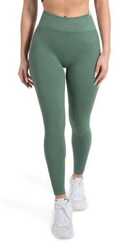SMILODOX Leggings Damen High Waist Amaze RIPP, Blickdichte Sporthose aus Rippstoff, V-Shape Seamless Scrunch Butt Lift Sport Leggins, Squat-Sicher für Gym Yoga Fitness & Alltag