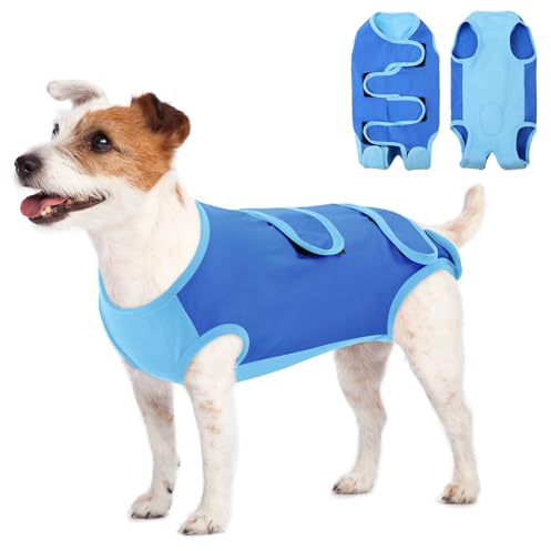ASENKU Body Post Operatorio Cane Femmina Tutina Recupero Cane per Ferite Pigiama per Cani Protezione Postoperatoria Vestito Cane Colletto Alternativo Dopo l'intervento Chirurgico