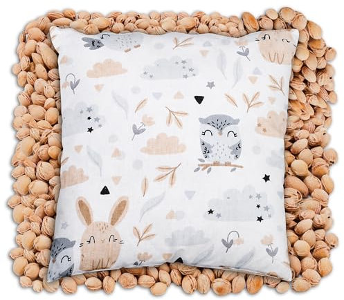 Kirschkernkissen Wärmekissen Mikrowelle für Neugeborene und Erwachsene für Nacken Schulter und Rücken - Wärme und Kälte Kinder Kissen Baby Pillow mit Kirschkerne 25 x 25 cm