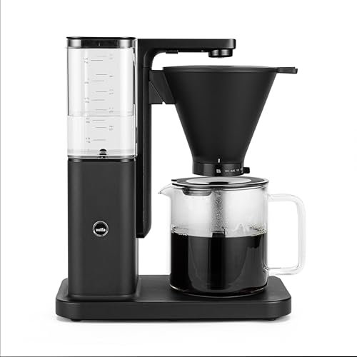 Wilfa Zense Alux Filterkaffeemaschine - 1,25L abnehmbarer Wassertank - Warmhaltefunktion - Tropfstopp & Auto-Abschaltung - einstellbarer Durchlauf - Aluminiumgehäuse (schwarz)