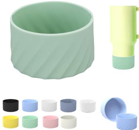 Silicone Boot for Stanley 40 30 oz, Protective Silicone Boot for Stanley Tumblers, Cup Bottom Sleeve Bottom Protector for Stanley 7.5cm 2.95 inch Diameter Water Bottle Accessories (Green)