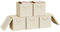 WOLTU Fabric Storage Boxes Set of 5, Folding Baskets with Lids, Handles, Metal Frame, Wardrobe Toy Organisers for Living Room, Bedroom, Office, Cream, 30x30x29cm
