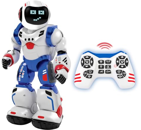 Xtrem Bots - Bruce | Robot Enfant | Robot Jouet Telecommande Et Programmable Jusqu'à 50 Actions | Jouet Enfant 5 Ans 20 Expressions Faciales | Cadeau Garcon 5 Ans Intelligent