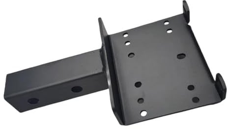 Okiyakusama Winch Bracket Winch Mounting Plate Heavy Duty 2inch Receiver Professional Black Steel for UTV SUV ATV Truck