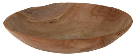 Well Home Runde Schale aus Teakholz, 40 x 9 cm