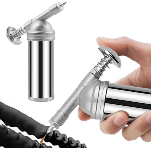 Fahrrad Fettpresse Zinklegierung Schmiernippel Mundstück 1000 PSI Ausgangsdruck, Präzise Dosierung Für Loses Fett, Füllmenge 80cc - Zum Schmieren Von Maschinen, Fahrrad-Ketten, Schlagschraubern Uvm
