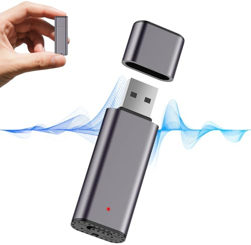 64GB Voice Recorder Digital Voice Activated Recorder USB Recording Device with Noise Reduction Rechargeable 750Hrs Small Pocket Audio Recording Devices for Lectures, Interview, Meeting, Class