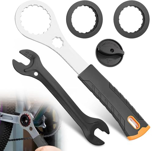 Zamety Fahrrad Centerlock Werkzeug, Fahrrad Tretlagerschlüssel mit Centerlock Schlüssel, Kompatibel mit Shimano Hollowtech II/BB9000,BBR60,M8000,RaceFace,Cinch,BBR60 für Fahrradrewd