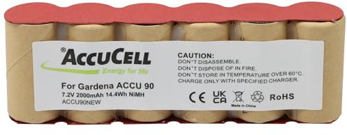 Akku kompatibel mit Gardena ACCU 90, ACCU90 Akku NiMH Accu90, Gardena 8804, 8804-20