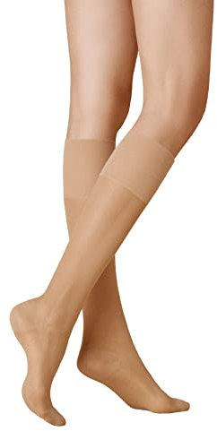 KUNERT Damen Kniestrümpfe Super Control 40 leichte Stützwirkung Klasse I 40 DEN Cashmere 0540 35-38