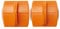 Fiskars Lames TripleTrack titanium originales pour massicots, 2 unités, Coupe droite, High Profile Titanium, Orange, 1004677