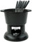 Chasseur Cast Iron Matt Black Fondue Set