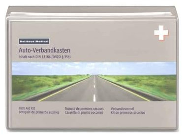 HOLTHAUS KFZ PKW Verbandtasche Verbandskasten GRAU DIN13164-2022 (MHD 09.2027)