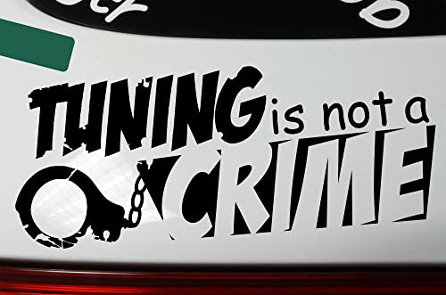Tuning is NOT A Crime Sticker Bomb Tuning Aufkleber Decal - Dub (schwarz außenklebend)