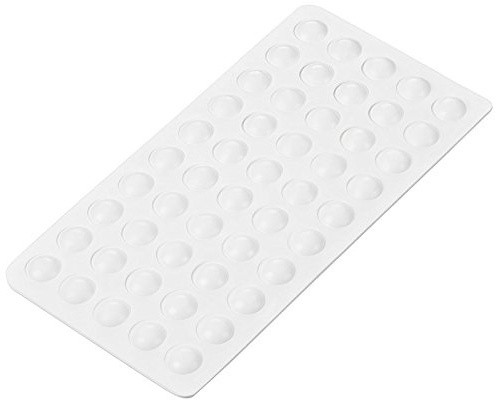 haggiy Elastikpuffer halbkugelförmig - Ø10mm, Höhe 3,0mm, weiß (50 STK.) | selbstklebende Anschlagpuffer, Geräuschdämpfer, für Möbel und Türen Puffer Gummipuffer