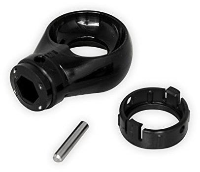 DIWARO.® Kugelöse aus Kunststoff | RAL 9005 (schwarz) | Bohrung 10mm Innensechskant | Querbohrung 4mm | Kegelradgetriebe, Schneckengetriebe, Markise