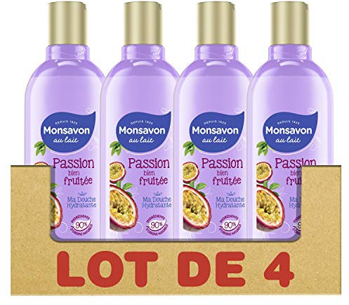 Monsavon Gel Douche Passion Bien Fruitée 300 ml - Lot de 4
