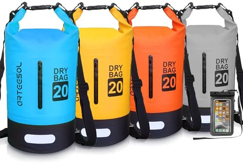 Blackace arteesol Waterproof Dry Bag 5L 10L 20L 30L Waterproof Bag with Long Adjustable Handle for Kayaking Boat Excursion Canoe/Fishing/Rafting/Swimming/Snowboarding