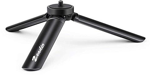 Zeadio Trípode de metal, carga máxima de 20 kg, trípode para mesa de escritorio para 4, grúa Plus, grúa 2, Osmo Mobile, Ronin-S, Vimble 2, estabilizador de agarre con mango de goma y todas las cámaras