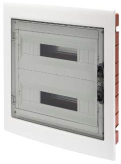 Gewiss Centralino Quadro Distribuzione 36 Moduli (18x2) Pannelli Finestrati Telaio Estraibile Porta Trasparente Fumè IP40 GW40609