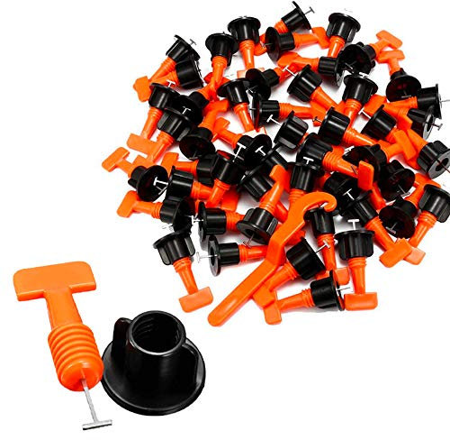 Topway Lot de 100 systèmes de nivellement pour carrelage réutilisables