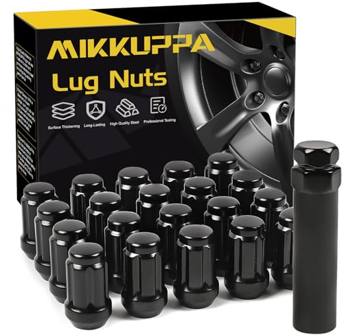 Mikkuppa Tuercas de rueda M12 x 1,5 para Toyota Tacoma 1995-2013, Honda Accord/CRV/Civic 1998-2019, Honda Pilot Aftermarket 2003-2008, 20 unidades