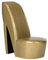 vidaXL Schuhsessel High Heel Design Sessel Stuhl Polstersessel Wohnzimmersessel Loungesessel Relaxsessel Hocker Sitzhocker Golden Kunstleder