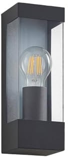 Lucande Edelstahl Wandlampe aussen, Aussenwandleuchte spritzwassergeschützt IP44 1x E27 max. 15W ohne Leuchtmittel Außenleuchte Wandleuchte außen