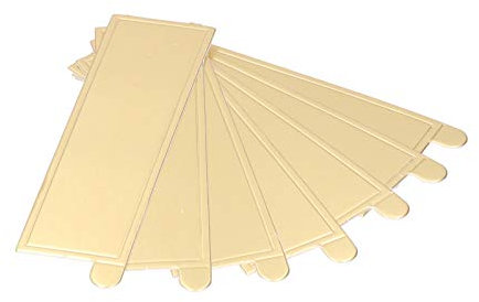 AUNMAS 100 Stück Tortenplatte, 13x4cm Lebensmittelqualität Goldkarton Rechteck Mousse Kuchen Bretter Cupcake Base Dessert Display Tablett Karton